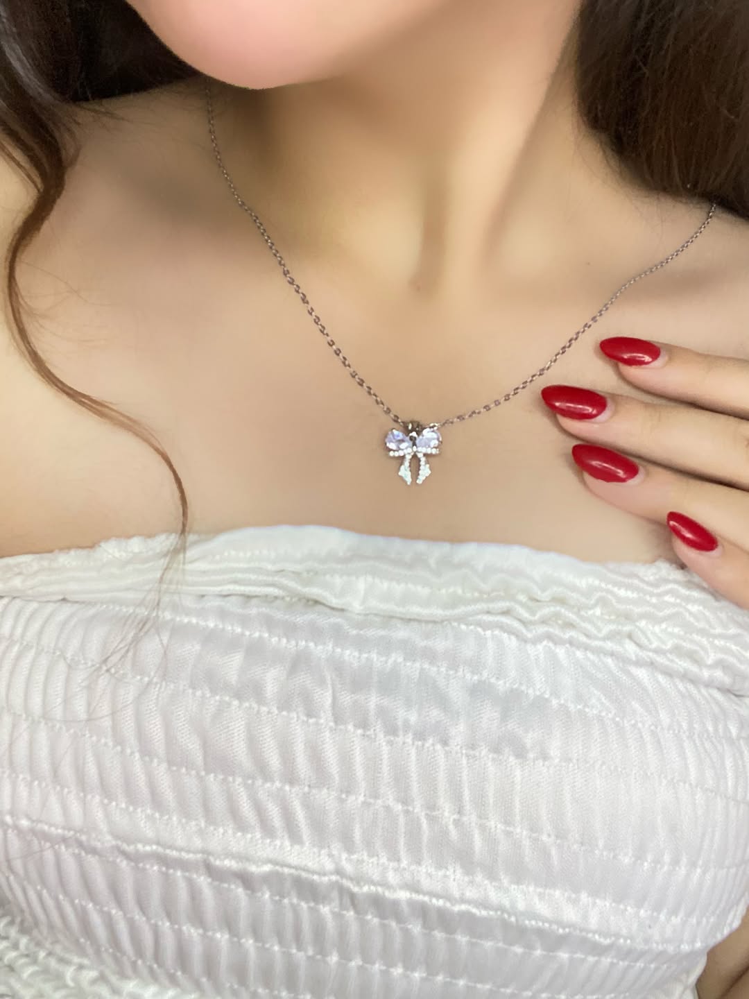 گردنبند پاپیون جواهری دخترانه